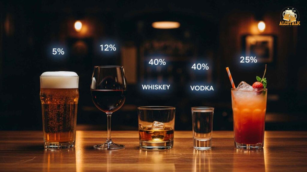 Alcohol Percentage of All Drinks – From Beer to Whiskey and Cocktails